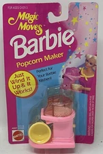 Barbie Doll Popcorn Maker Magic Moves Wind Up, New Pink W/ Bowl