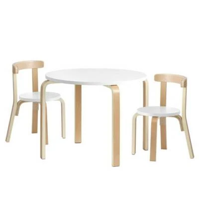 New Artiss Kids Table And Chair Set Study Desk Dining Wooden