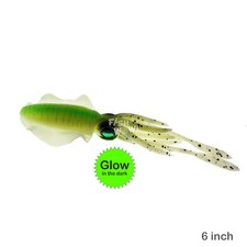 Fish WOW! 6" Fishing Chase Squid Skirt High Quality Real-like Lures 3D eyes New
