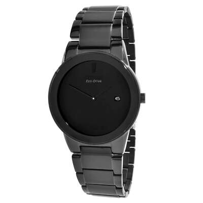 Citizen Men's Eco-Drive Axiom Black Dial Black Steel Bracelet Watch AU1065-58E