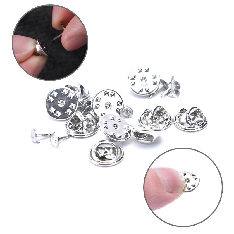 10sets Lapel Pin Holder Buckle Clutch Jewelry DIY Butterfly Badge