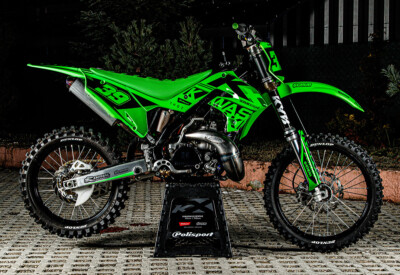 Kawasaki dekor KX125 KX250 RESTYLE SCRUB aufkleber 2003 - 2008 Polisport