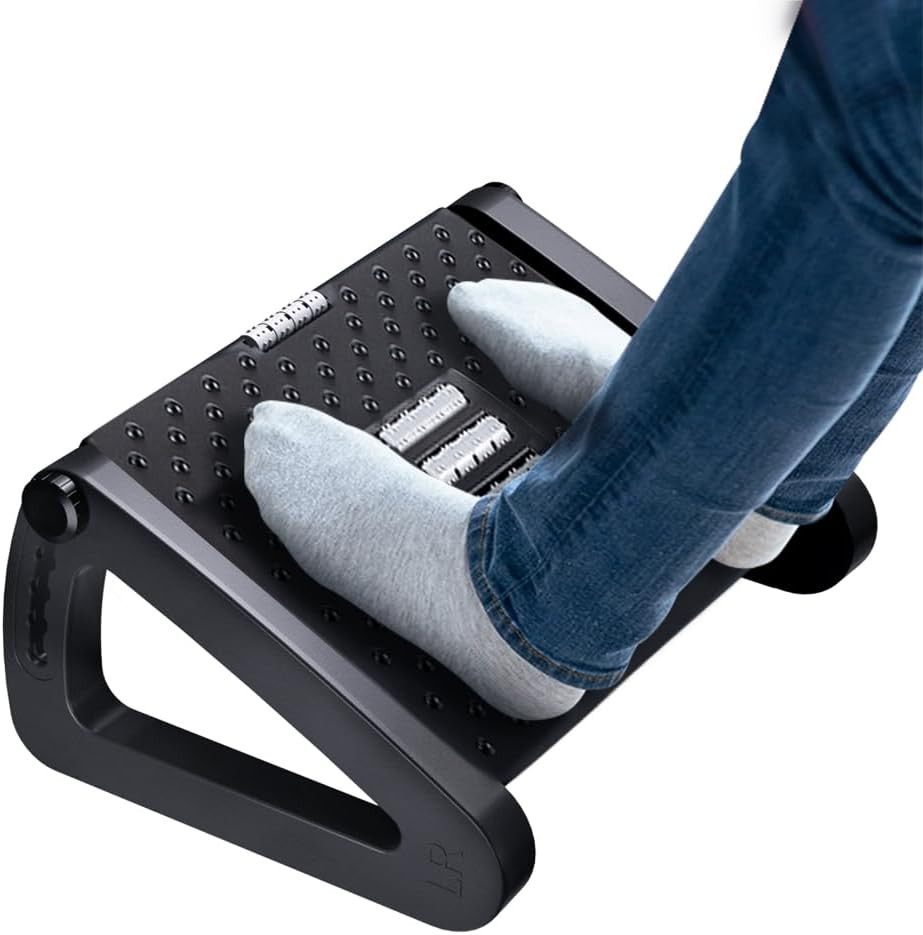 Foot Rest for under Desk at Work - Six Heights Adjustable under Desk Footrest...