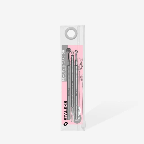 Staleks ZBC-30 3in1 Kit of Professional Cosmetology Tools: Uno spoon, skimmer