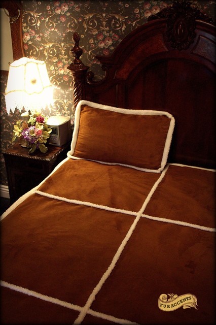 Sheepskin Faux Fur Bedspread Ultra Suede Throw Blanket ...