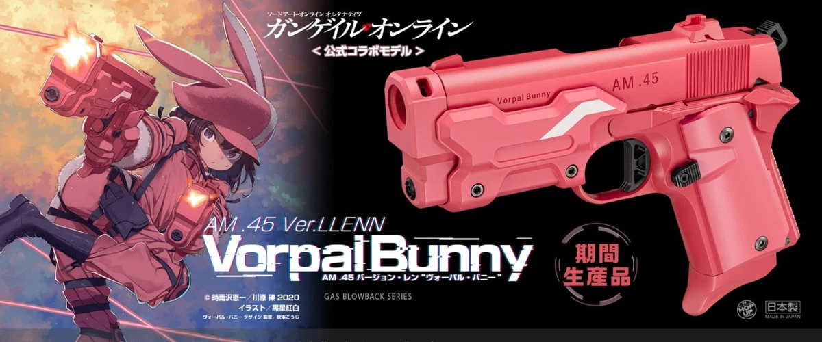 Tokyo Marui AM 45 Ver LLen Sword Art online Vorpal Bunny GBB Toy Gun Pink JDM