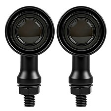 Fit Harley Dyna Cruiser Bobber Motorcycle Bullet Turn Signal Lamps Amber Red LED