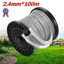 2.4mm Heavy Duty Grass Trimmer Line, 100m Nylon Strimmer Line Wire Cord Rope UK 0.11 per metre