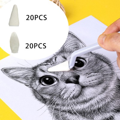 40x Mischschwamm Stift Kopf Skizze Zeichenwerkzeuge Künstler