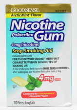 GoodSense Nicotine Gum Arctic Mint Flavor 4mg 110 Count Exp: 11/2026