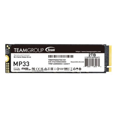TEAMGROUP MP33 2TB SLC Cache 3D NAND TLC NVMe 1.3 2TB, Gen3x4 Read 1,800MB/s
