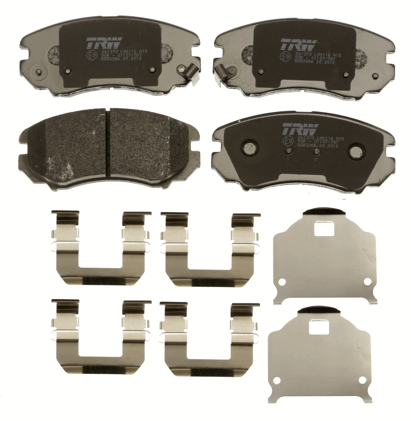Fits TRW GDB3386 BRAKE PAD SET, DISC BRAKE