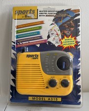 Vintage Sports GPX AM FM Portable Radio Model A315 Water Resistant - Brand New