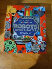 Super Kaleidoscope Activity Kit Robots, Dinos and Racers-Brand New 