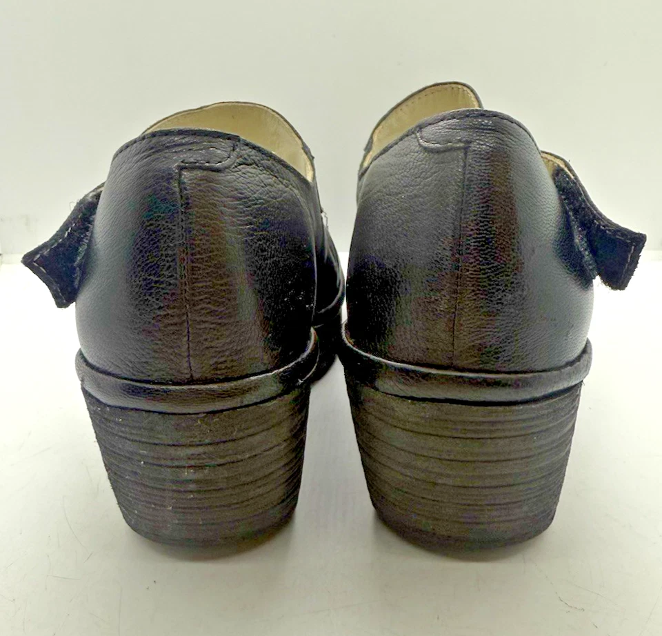 Zapatos de salón Fly London Yasi Mary Jane para mujer talla 38 EE. UU. 7,5/8 negro plataforma de tacón de cuña Foto 4 de 4