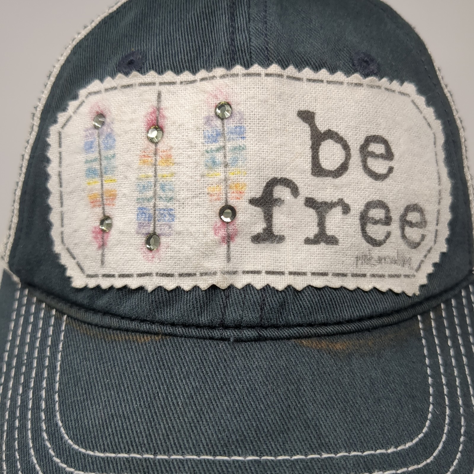 Be Free Patch Strapback Trucker Hat Multi One Siz… - image 3