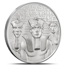 2022 1 oz Proof Cook Islands Platinum Legacy of the Pharaohs (Ultra High Relief)