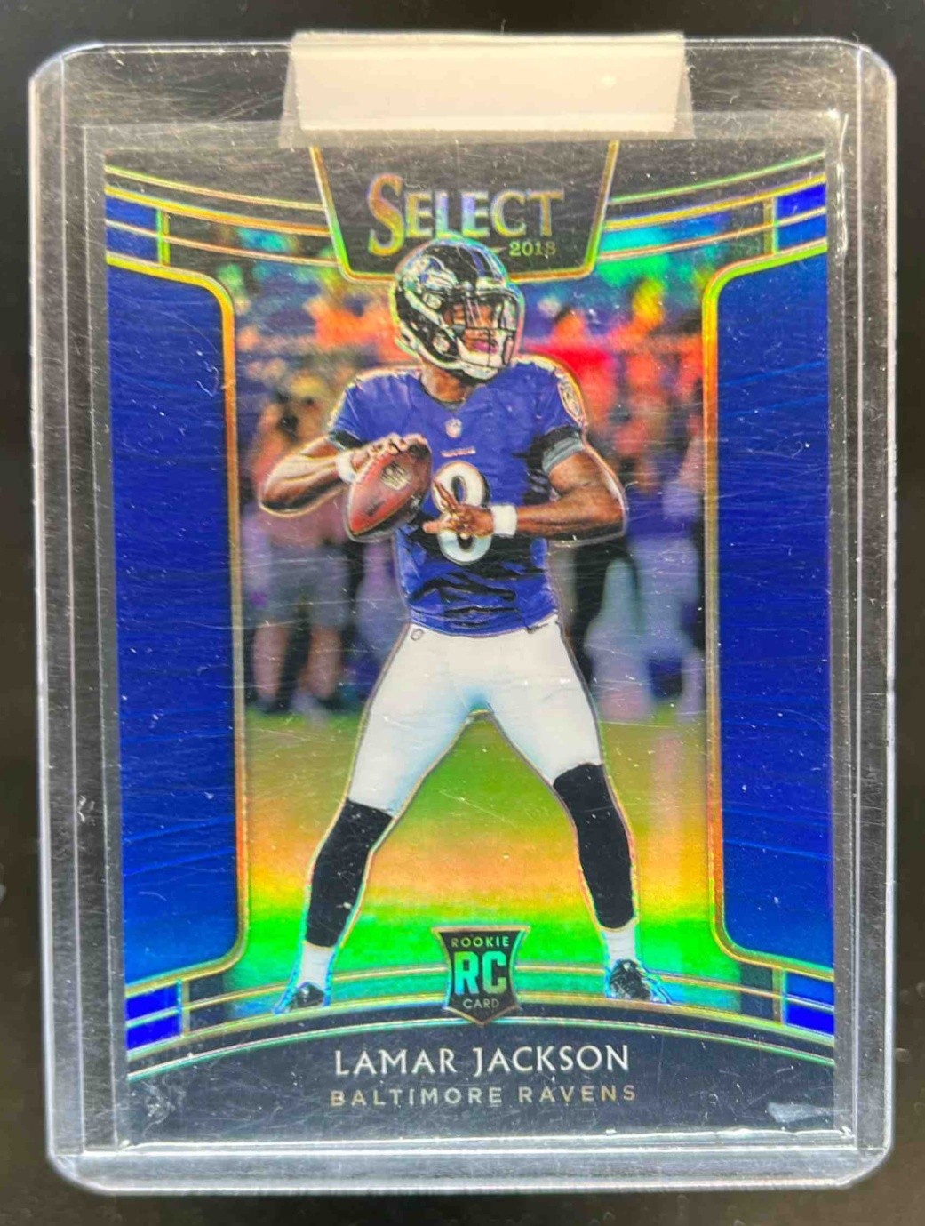 2018 Select Lamar Jackson RC Blue Prizm Concourse #99/175 Ravens