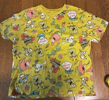 Camisa Personaje Nickelodeon, Bob Esponja y Otros - Amarilla XXL