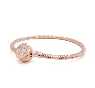 NEW Authentic PANDORA Rose 14k Moment Sparkling Crown O Charm Bracelet