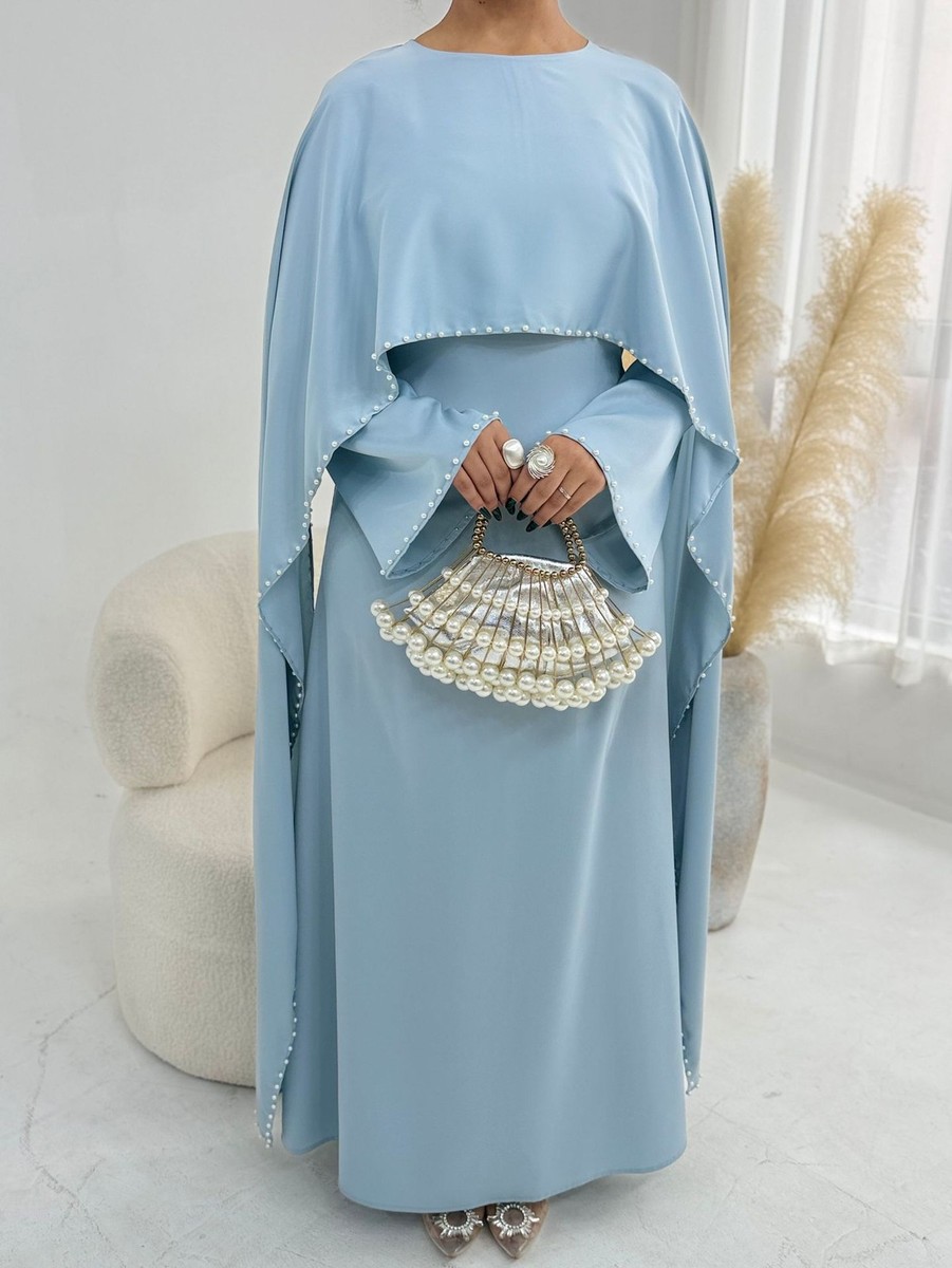 best muslim dress for ladies Blue Long Dress for Muslim Ladies 5857M