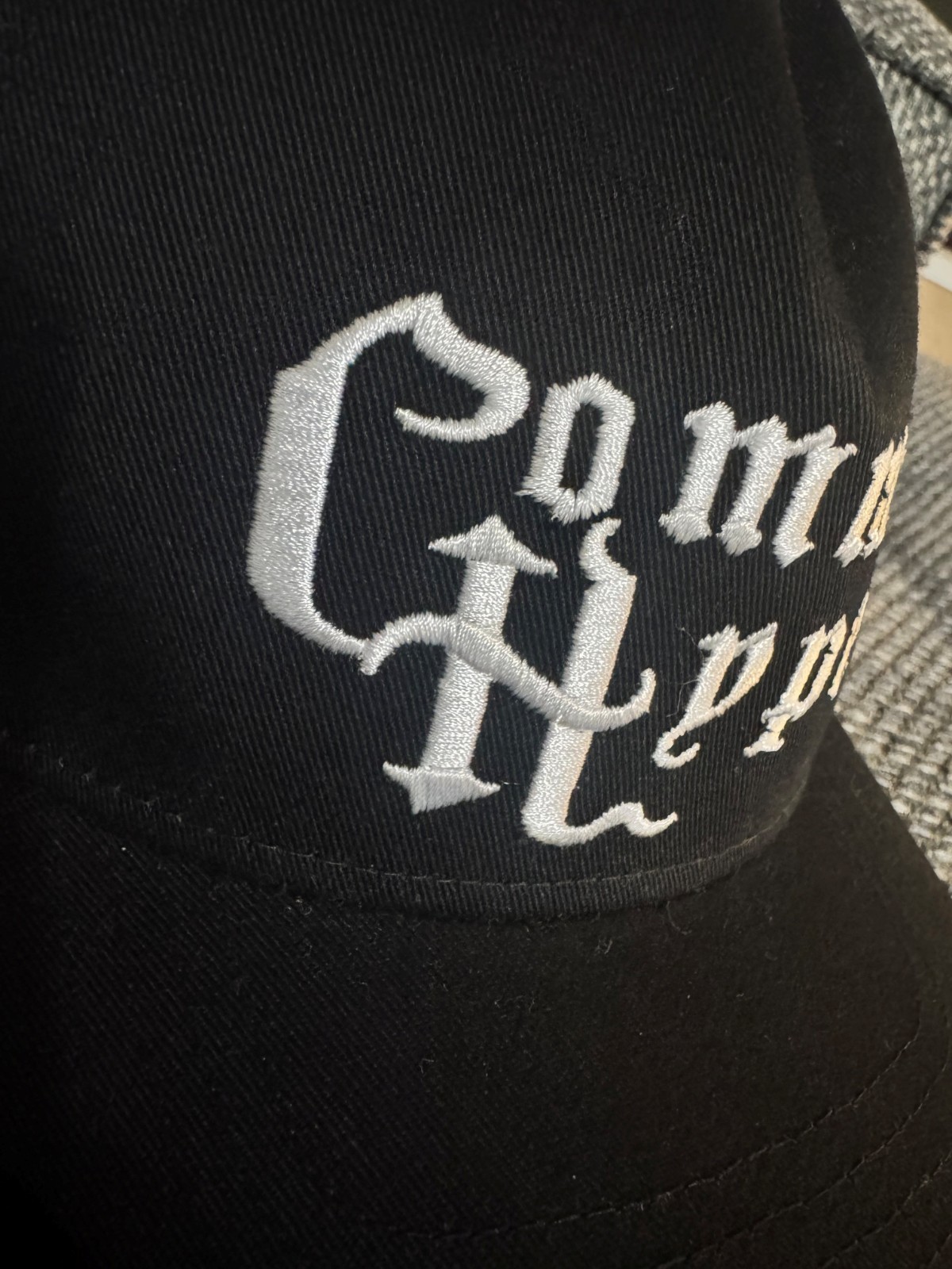 Common Hype Script Snap Back Hat Black W/white Ol… - image 2
