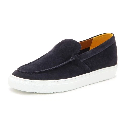 O1812 SLIP-ON UOMO DOUCAL'S MAN LOAFER SHOES BLUE