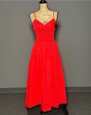 ASTR The Label Popcorn Waist V Neck Spaghetti Strap Midi Black Dress Small NWT