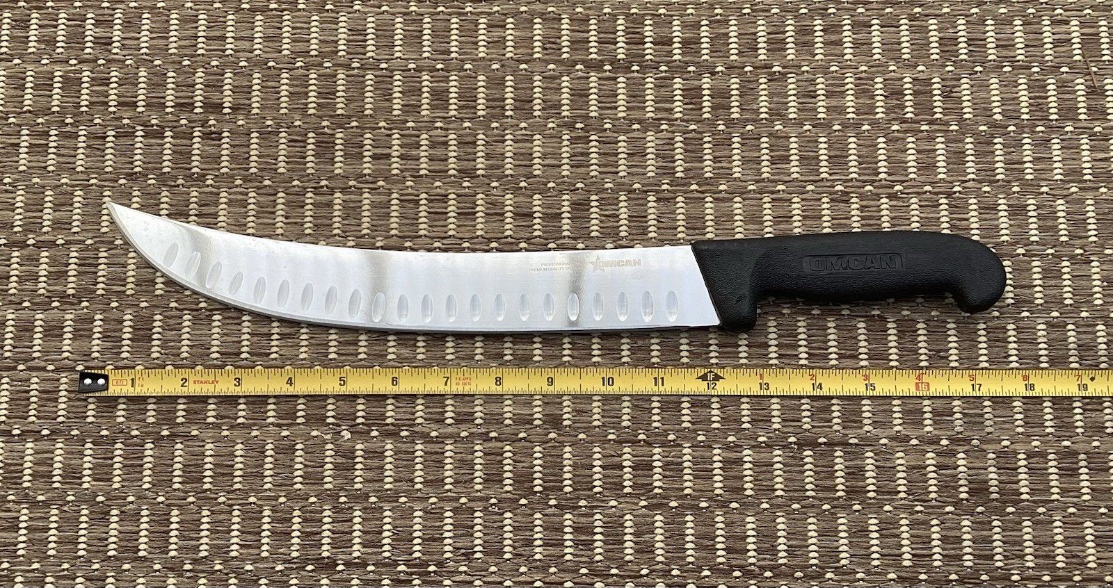 Omcan 12” Scimitar Knife W/Polypropylene Handle  Pre Own Never Been Use (Sharp) 