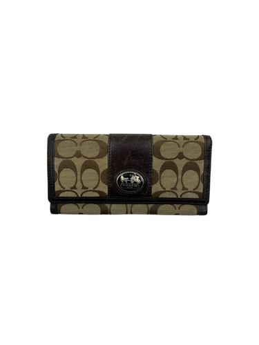 COACH SIGNATURE TURNLOCK LONG WALLET