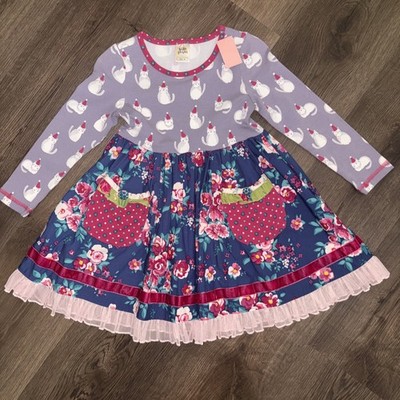  Wildflowers Clothing Girl's  Cat Dress - Size 4
