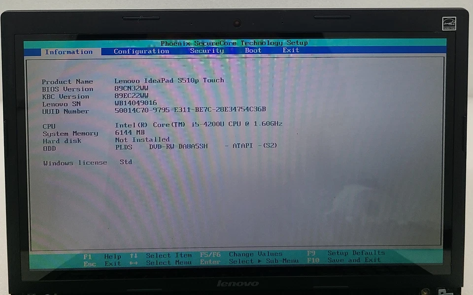 Portátil táctil Lenovo ideapad s510p Intel I5-4200U 6 GB Ram SIN HD/OS (FL) Foto 2 de 4