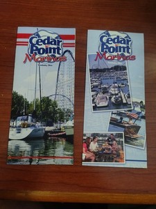 2 CEDAR POINT MARINAS BROCHURES SANDUSKY OHIO 2009 & 2010