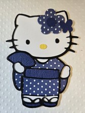 Hello Kitty Inspired In Blue. Scrapbook, Card making Paper Piecing