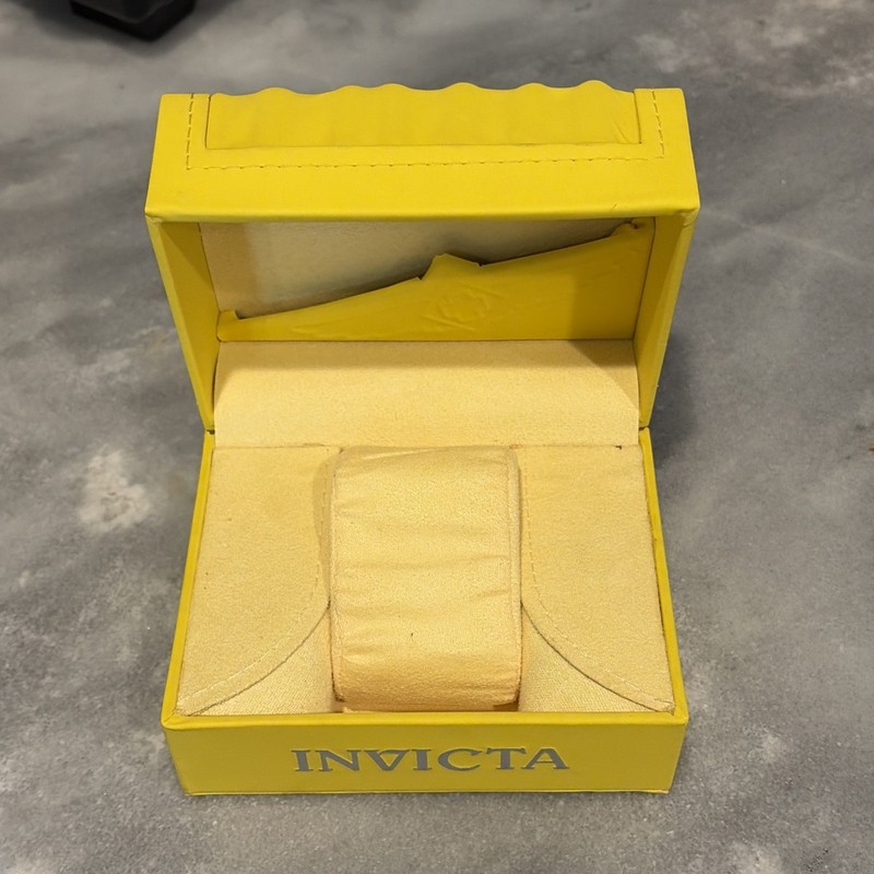 Invicta Yellow Classic Single Slot Watch Box Case Storage Organizer