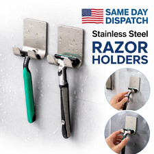 Stainless Steel Razor Holder Wall Mount Self Adhesive Shaver Storage Hook