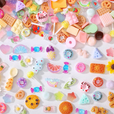 118pcs Cute Slime Charms Set - Mixed Resin Flatback Ornaments for DIY Crafts