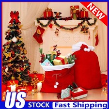 Christmas Red Velvet Santa Claus Bags for Xmas Present Toys Storage Bag Party KU