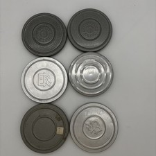 Lot 6 Vintage Metal Film Cans with Reels Missing 1 Reel 8mm