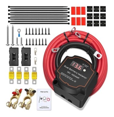 5M 12V 140 Amp Split Charge Relais Kit, Spannungsempfindliches Relais Kit mit LED Scre