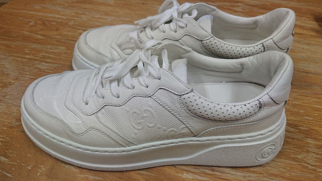 Gucci Sneakers Shoes White With GG Pattern Size 9 US About9.5 For Men thumbnail 24