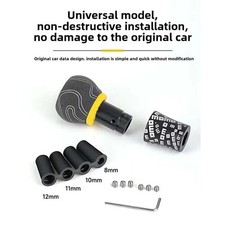 Non-Slip User-Friendly Lightweight Compact Graffiti-Style Manual Gear Shift Knob