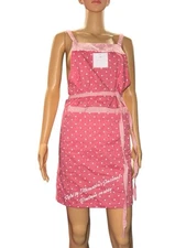 Storehouse Kitchen Apron Valentine Red Hearts Pockets Tie Button Back New 29x39”