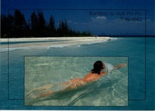 Bamboo Island Koh Phi Phi Thailand vintage postcard c738