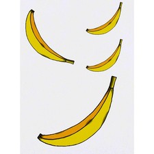 4 x 'Banana' Temporary Tattoos / Transfers TO00016016 