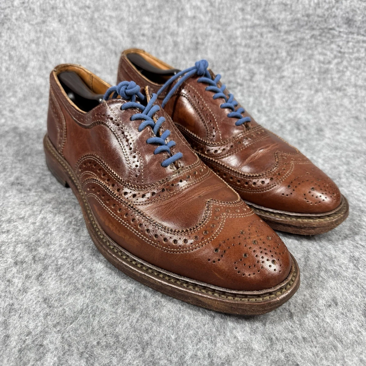 Allen Edmonds MacNeil 9157 Wingtip Brown Leather Oxford Dress Shoes Men\'s 10.5 D Allen Edmonds Brown Wingtip Dress Shoes for Men for sale | eBay main image 3
