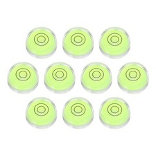 10pcs Round Bubble Level 33x12mm Mini Circular Bullseye Spirit Levels, Green