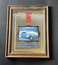 Rolls Royce Advertising Mirror Latest Model Owner Pub Car Automotive Picture Vtg