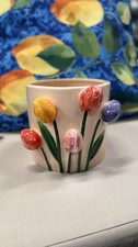 Colourful Tulip Vase, 3D Ceramic Spring Flowers, Decorative Vase Home Decor New