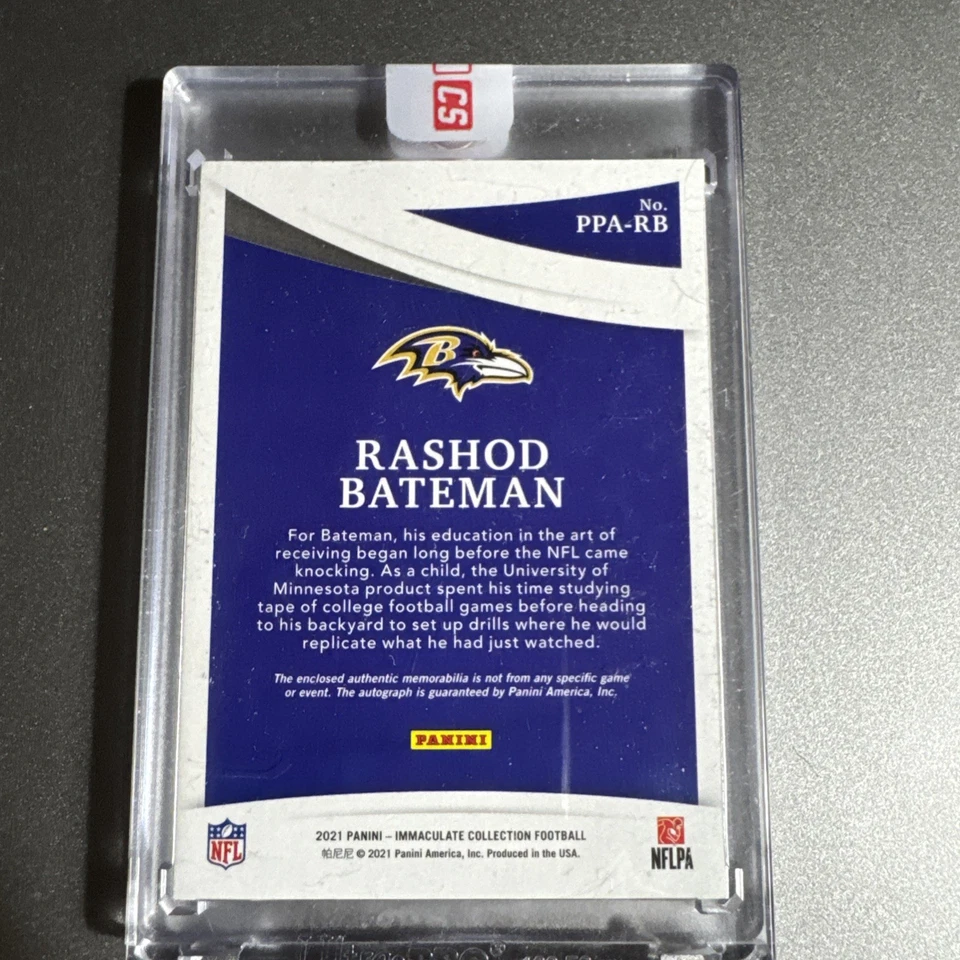 🔥2021 Immaculate Rashod Bateman Rookie Patch Auto RPA Gold 17/25! Ravens🔥 - Image 2 of 2